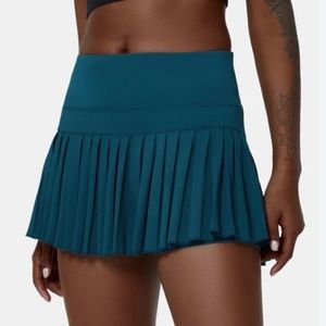 Halara Mid Rise 2-in-1 Side Pocket Pleated Oxford Blue Sz. S